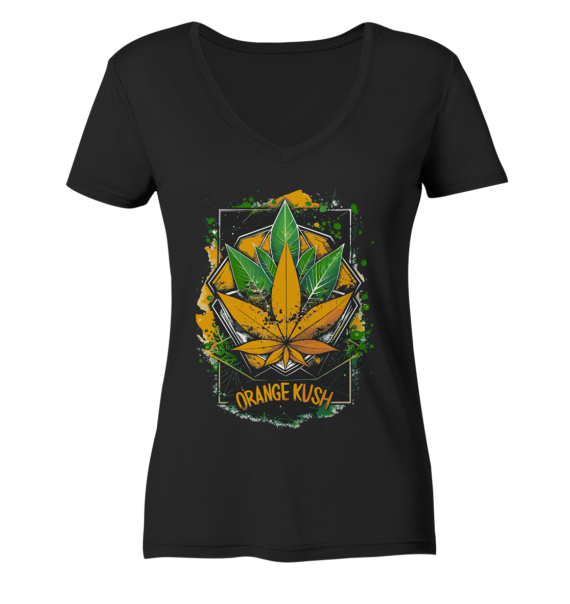 Orange Kush - Ladies V-Neck Shirt