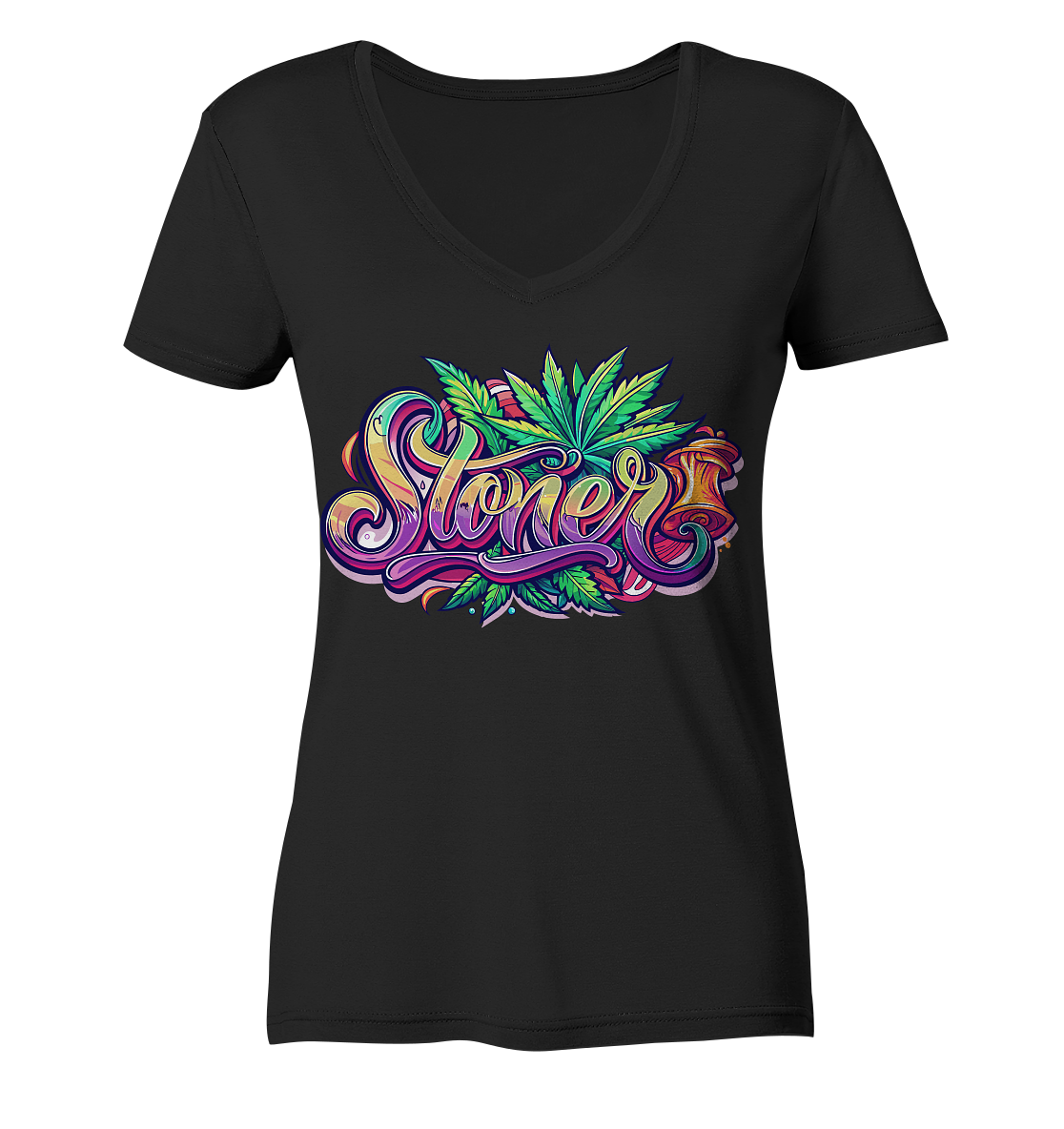 Color Stoner - Ladies V-Neck Shirt