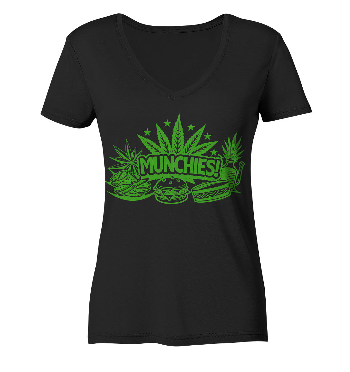 Munchies - Ladies V-Neck Shirt