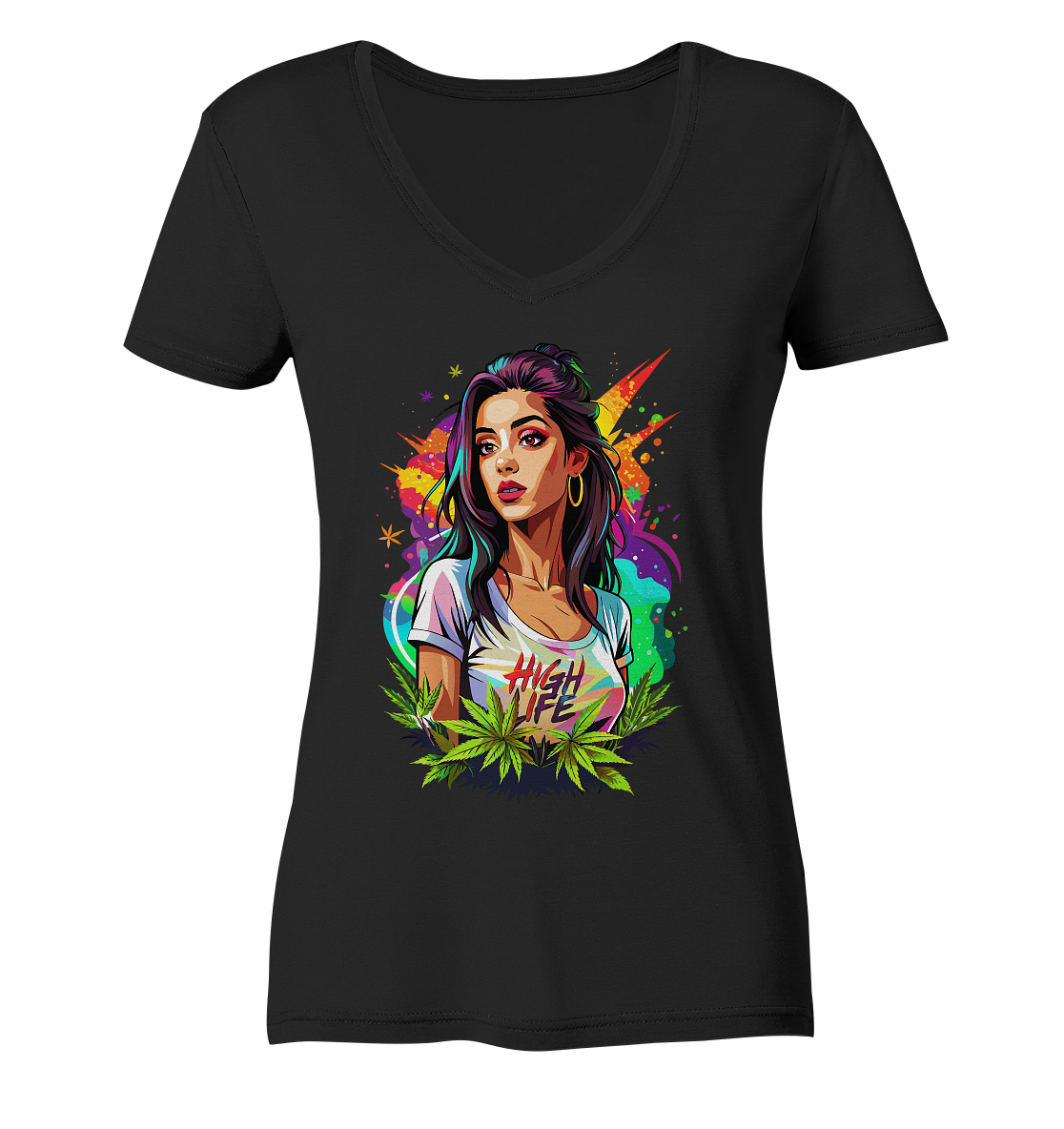 High Life - Ladies V-Neck Shirt