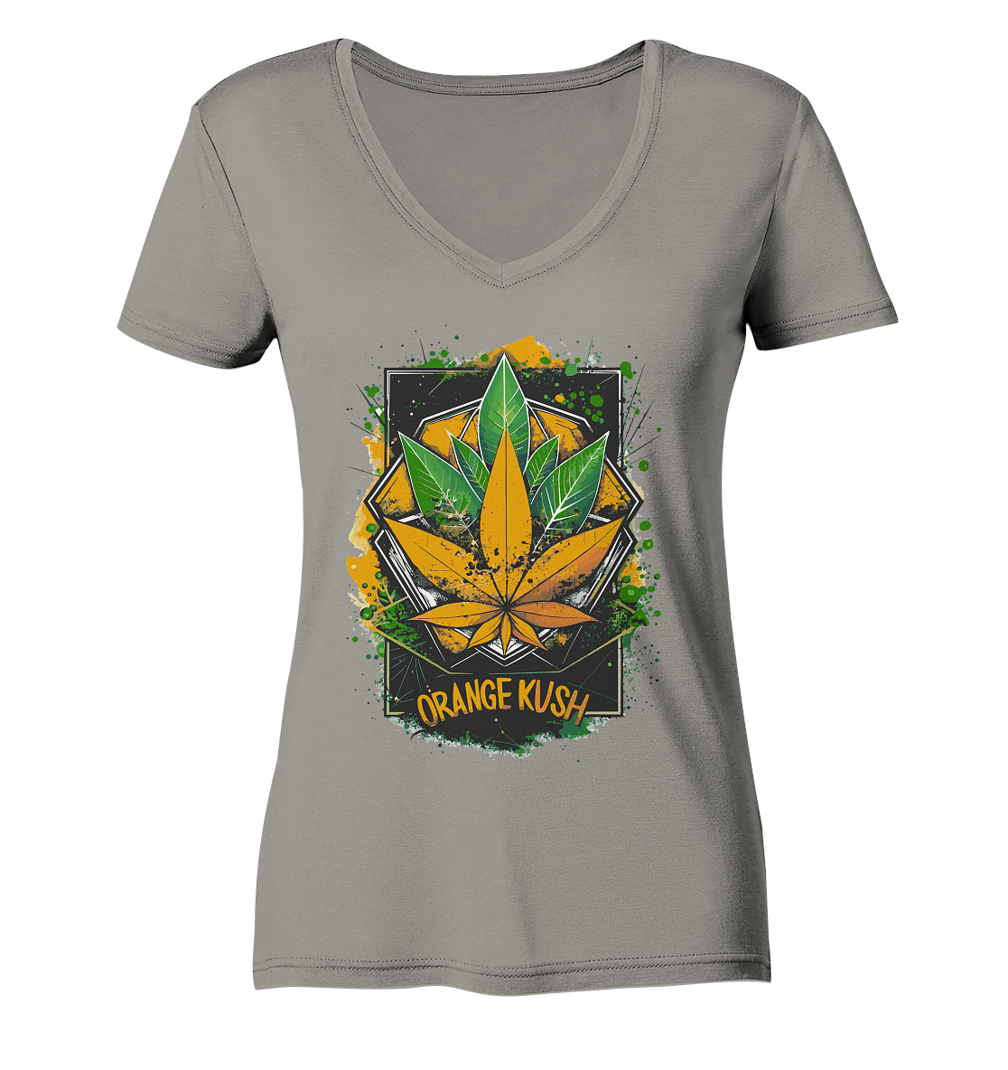 Orange Kush - Ladies V-Neck Shirt