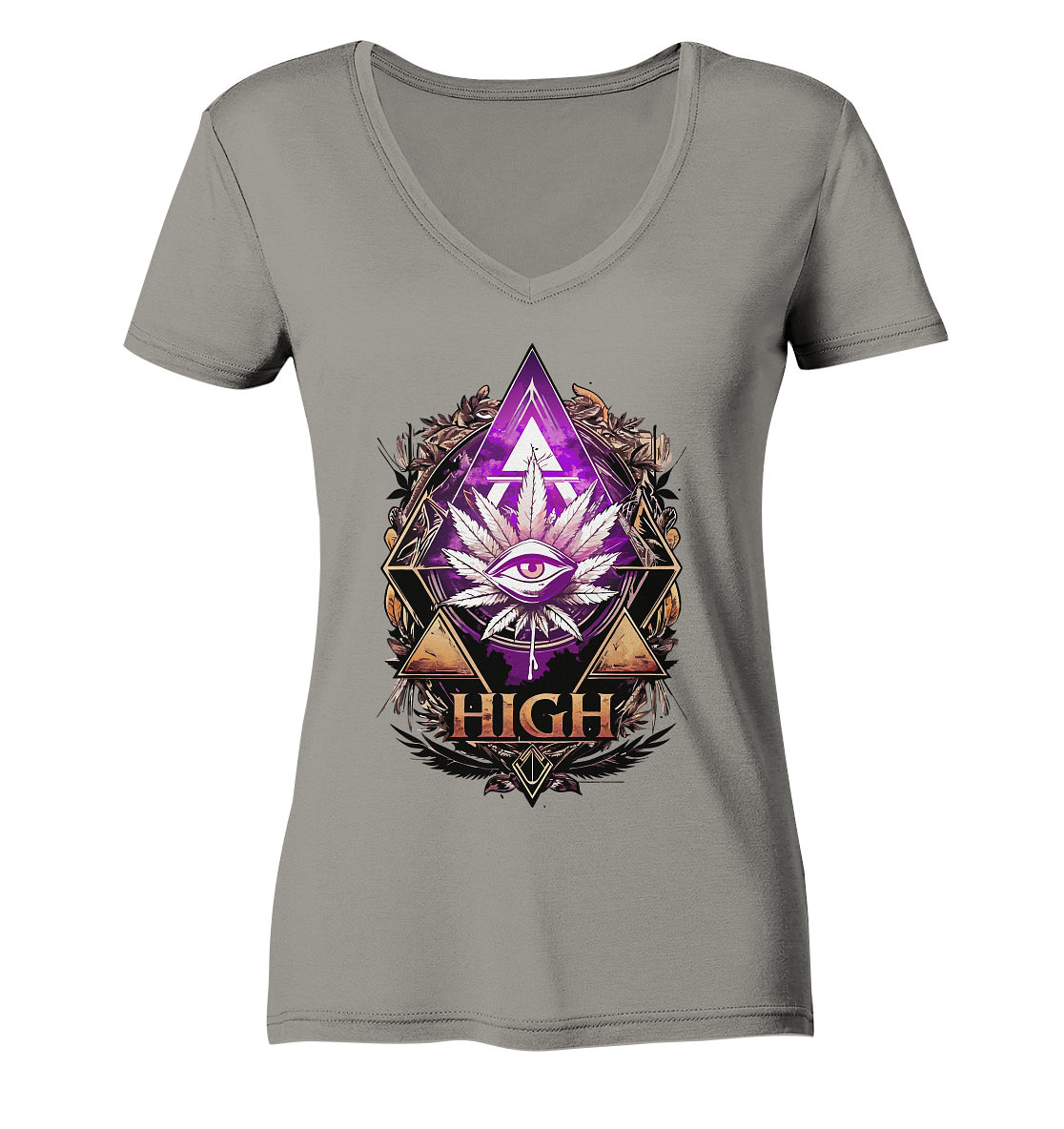 High - Ladies V-Neck Shirt