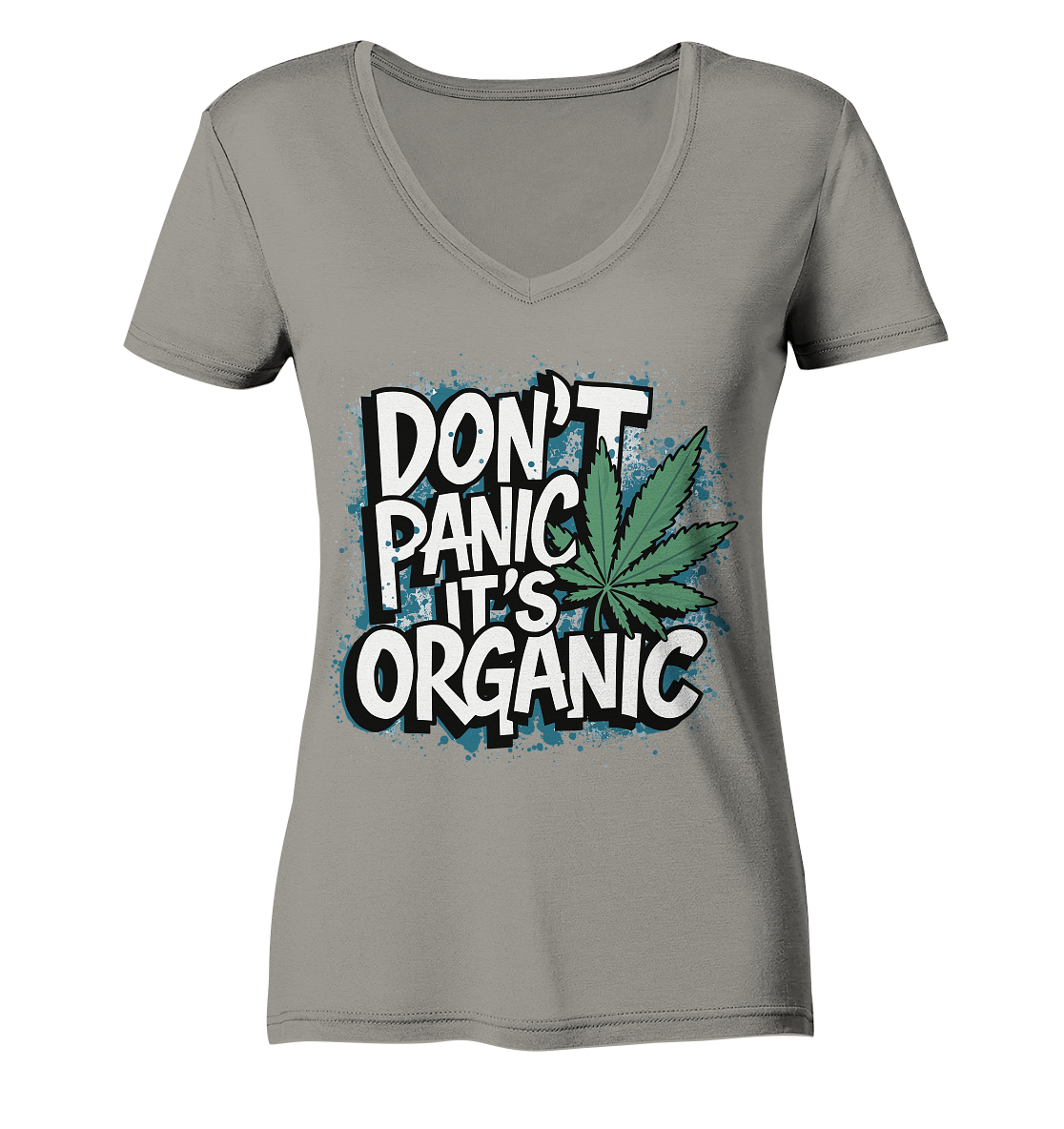 Don't Panic - Ladies V-Neck Shirt