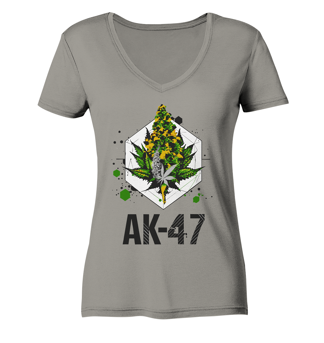 AK 47 - Ladies V-Neck Shirt