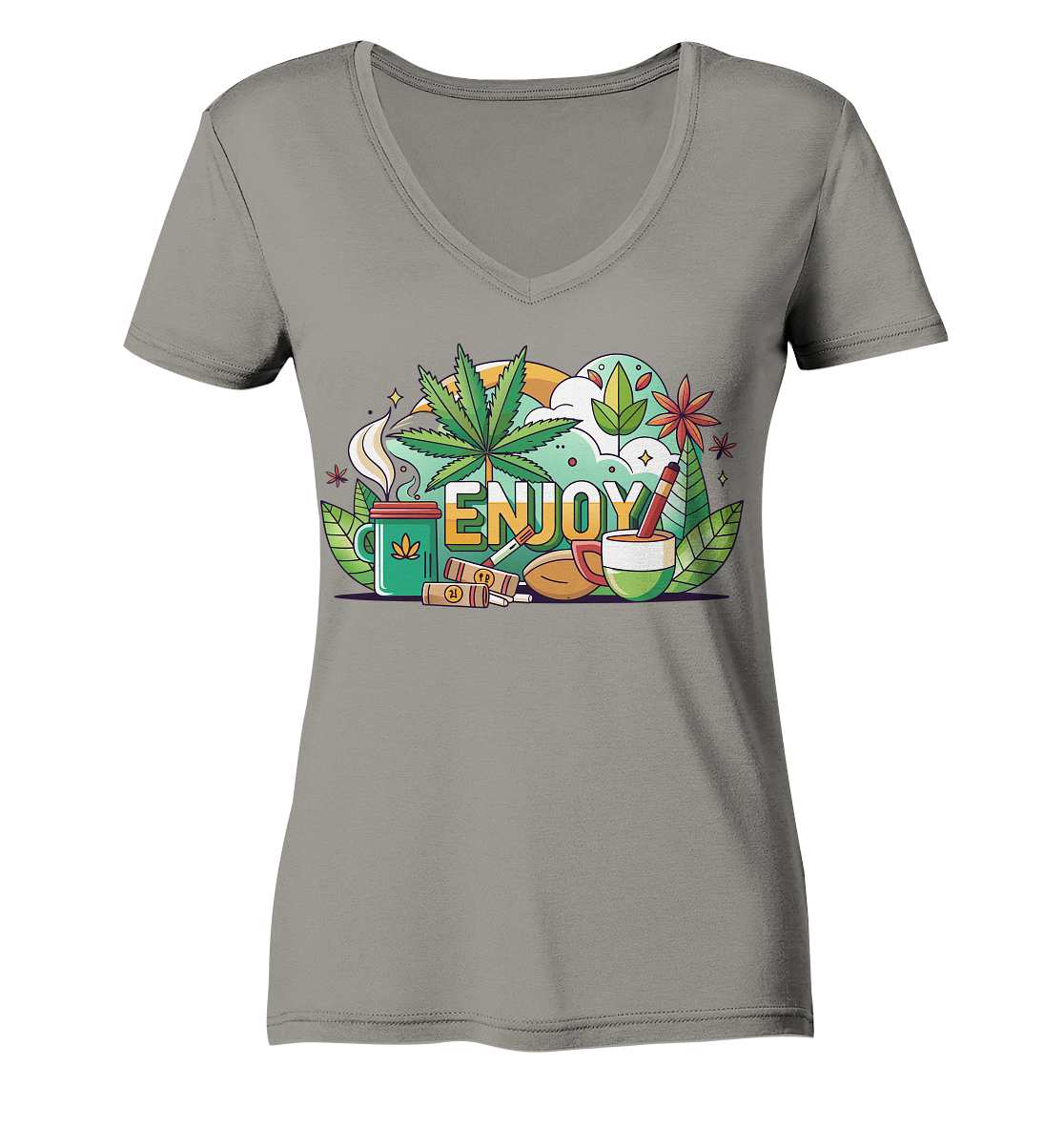 Enjoy - Ladies V-Neck Shirt