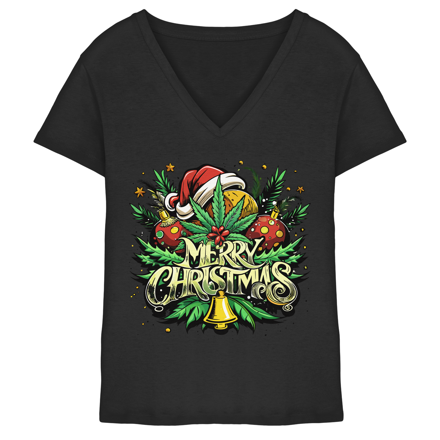 Bell Christmas - Ladies V-Neck Shirt