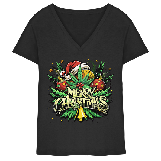 Bell Christmas - Ladies V-Neck Shirt