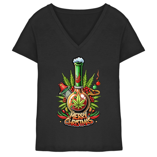 Bong Christmas - Ladies V-Neck Shirt