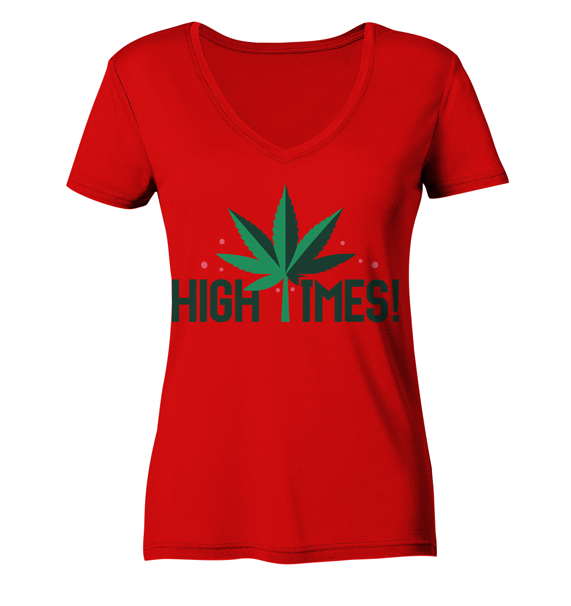 High Times Leaf - Ladies V-Neck Shirt