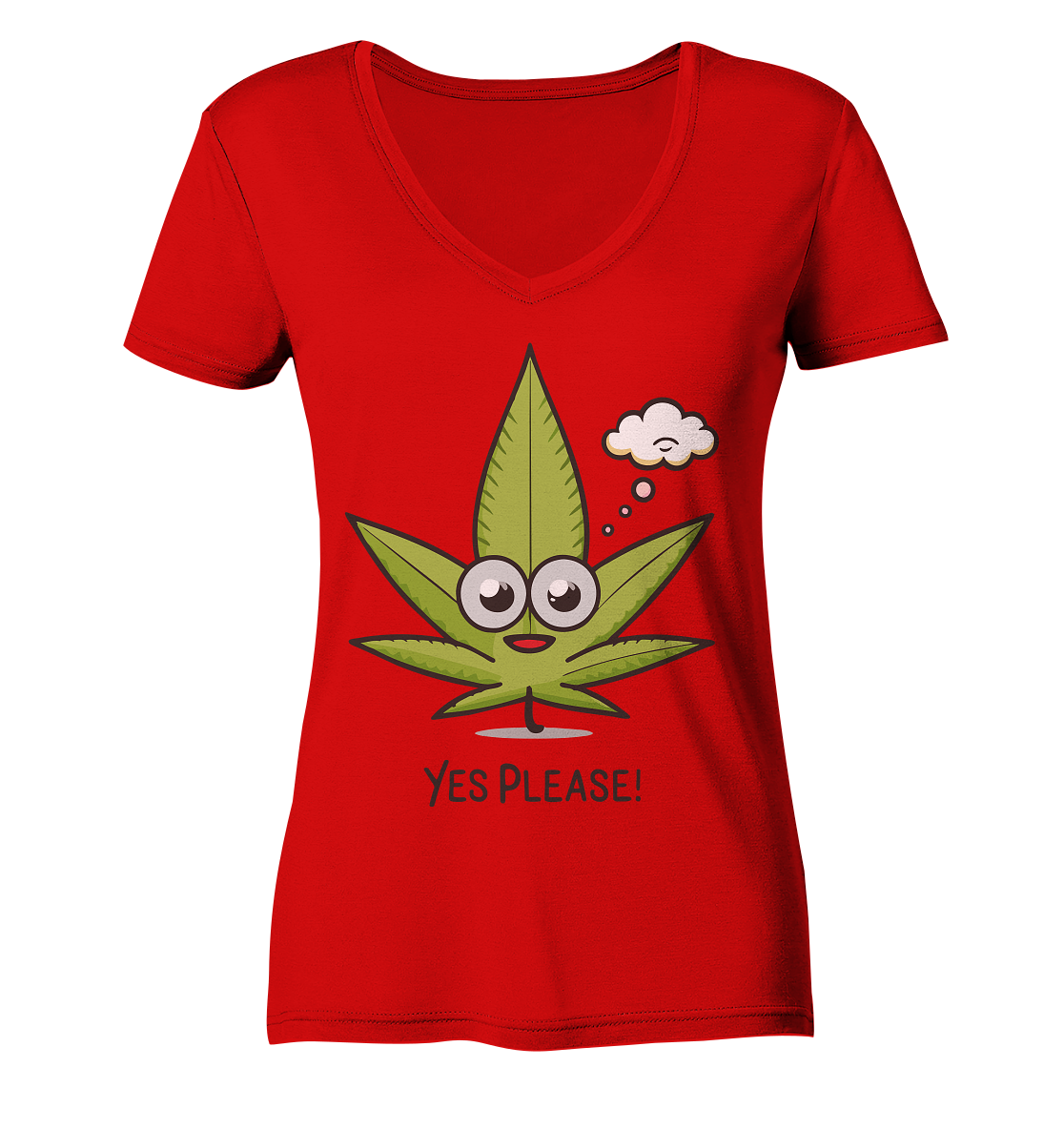 Yes Please - Ladies V-Neck Shirt