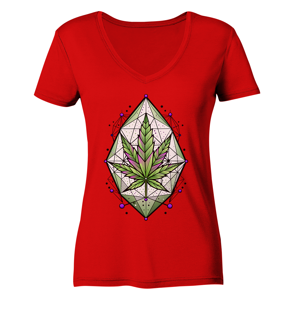 Leaf Construct - Ladies V-Neck Shirt