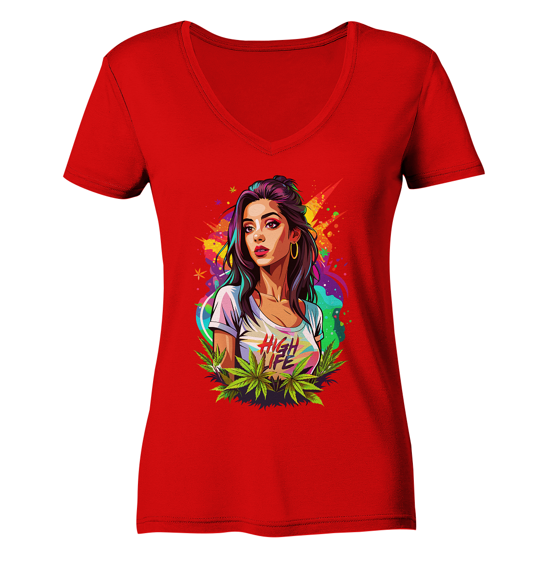 High Life - Ladies V-Neck Shirt