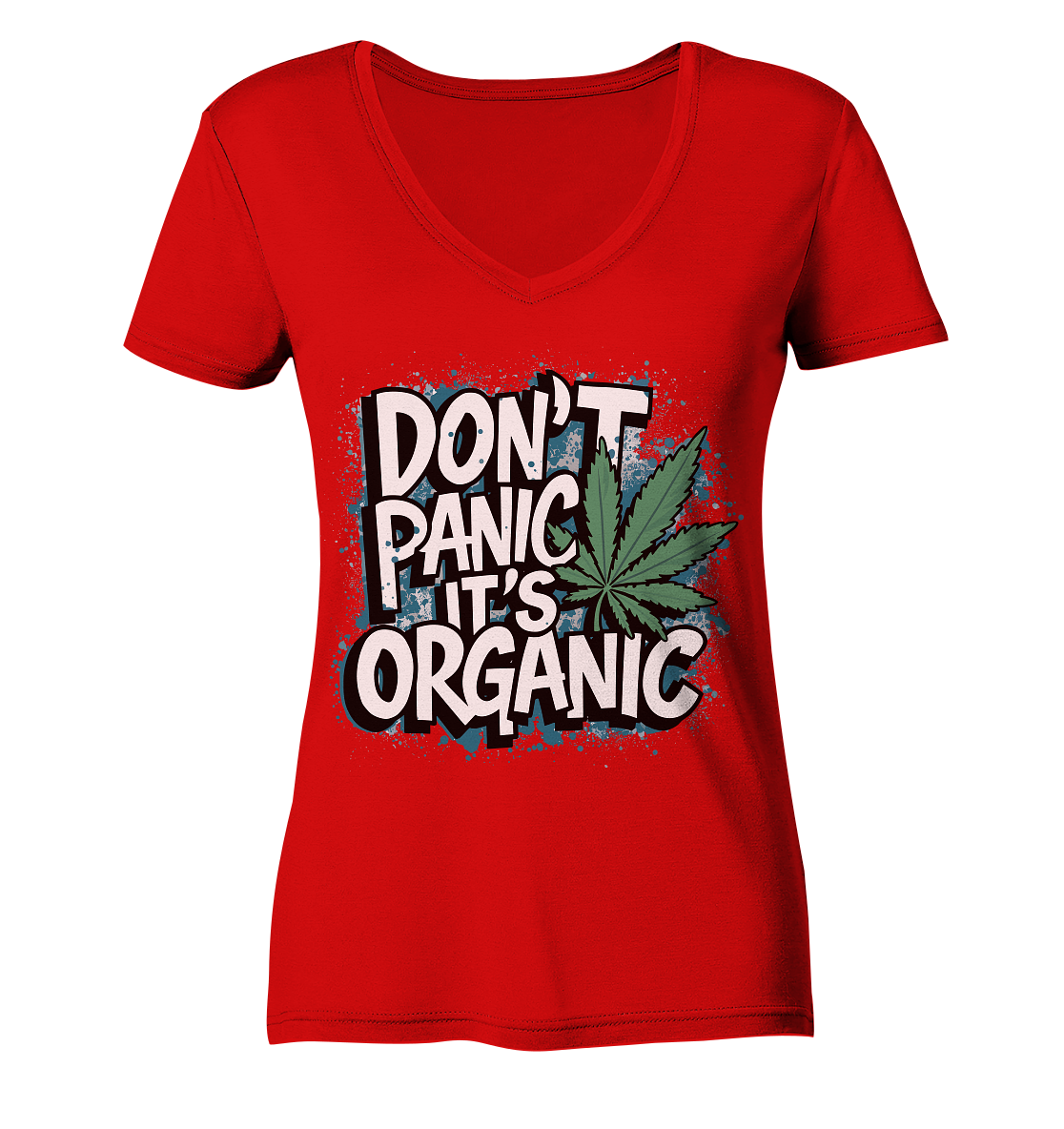 Don't Panic - Ladies V-Neck Shirt