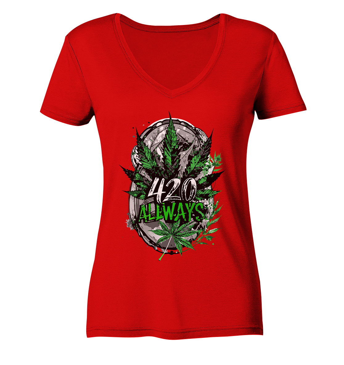 420 Always - Ladies V-Neck Shirt