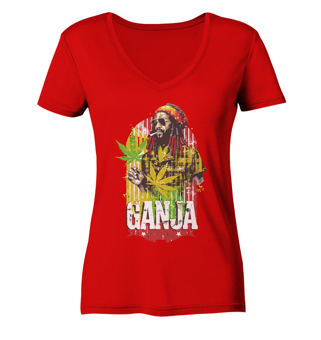 Ganja - Ladies V-Neck Shirt