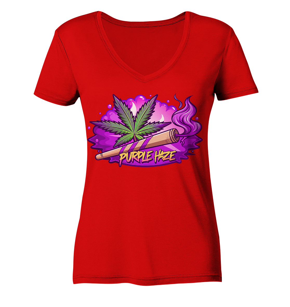 Purple Haze Joint - Ladies V-Neck Shirt