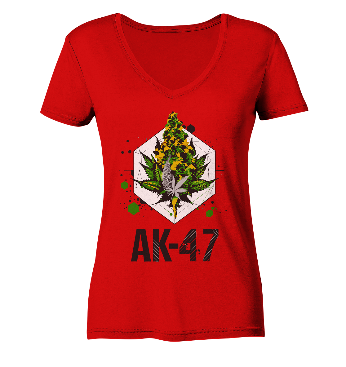 AK 47 - Ladies V-Neck Shirt
