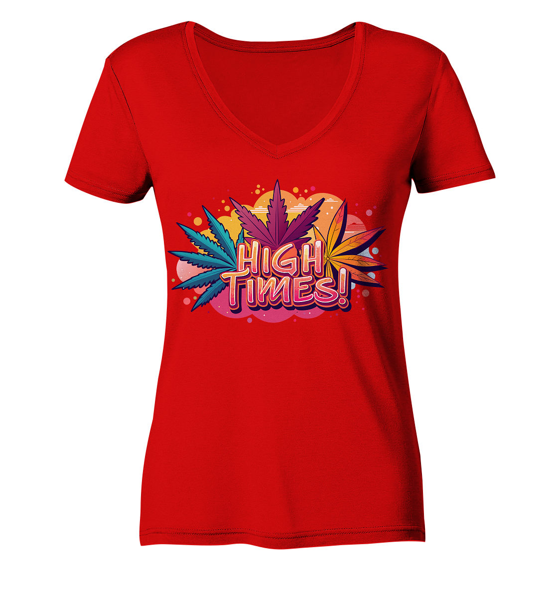 High Times Leafs - Ladies V-Neck Shirt