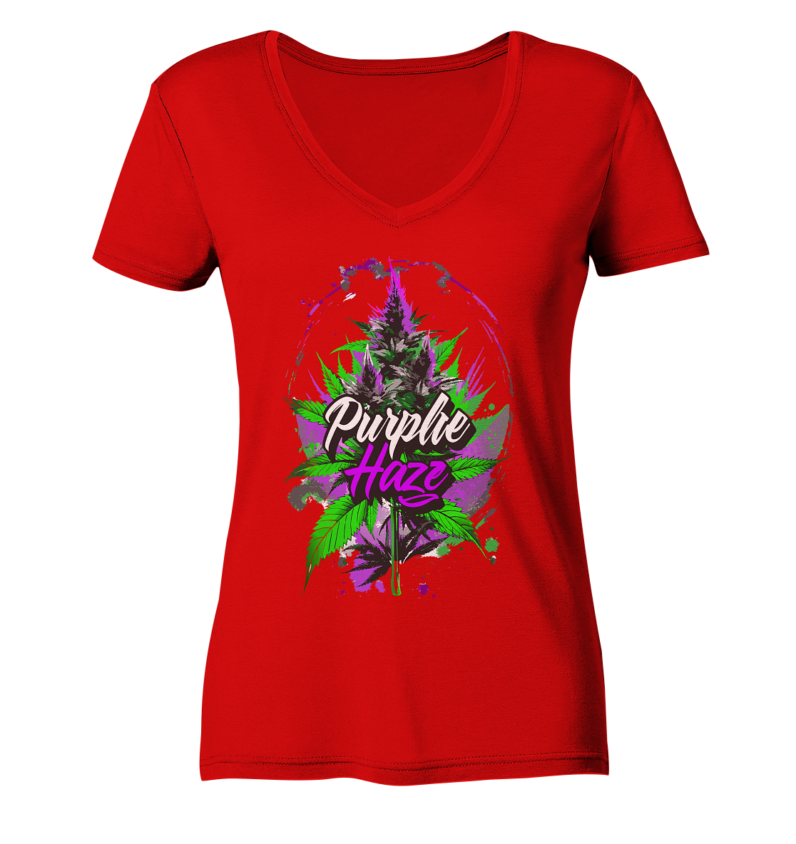 Purple Haze - Ladies V-Neck Shirt