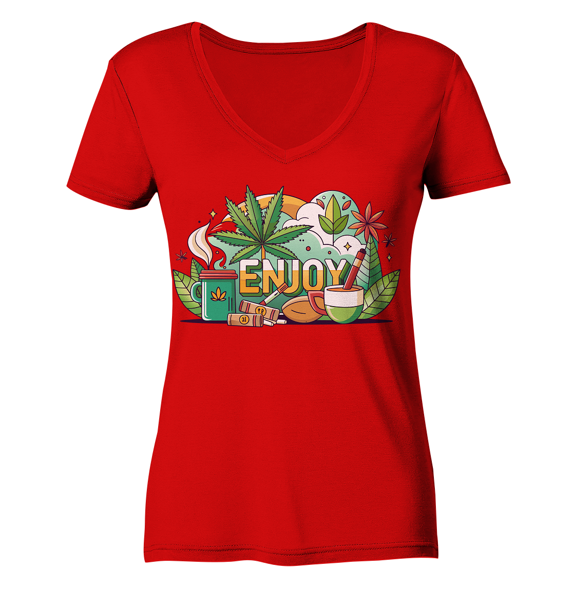 Enjoy - Ladies V-Neck Shirt