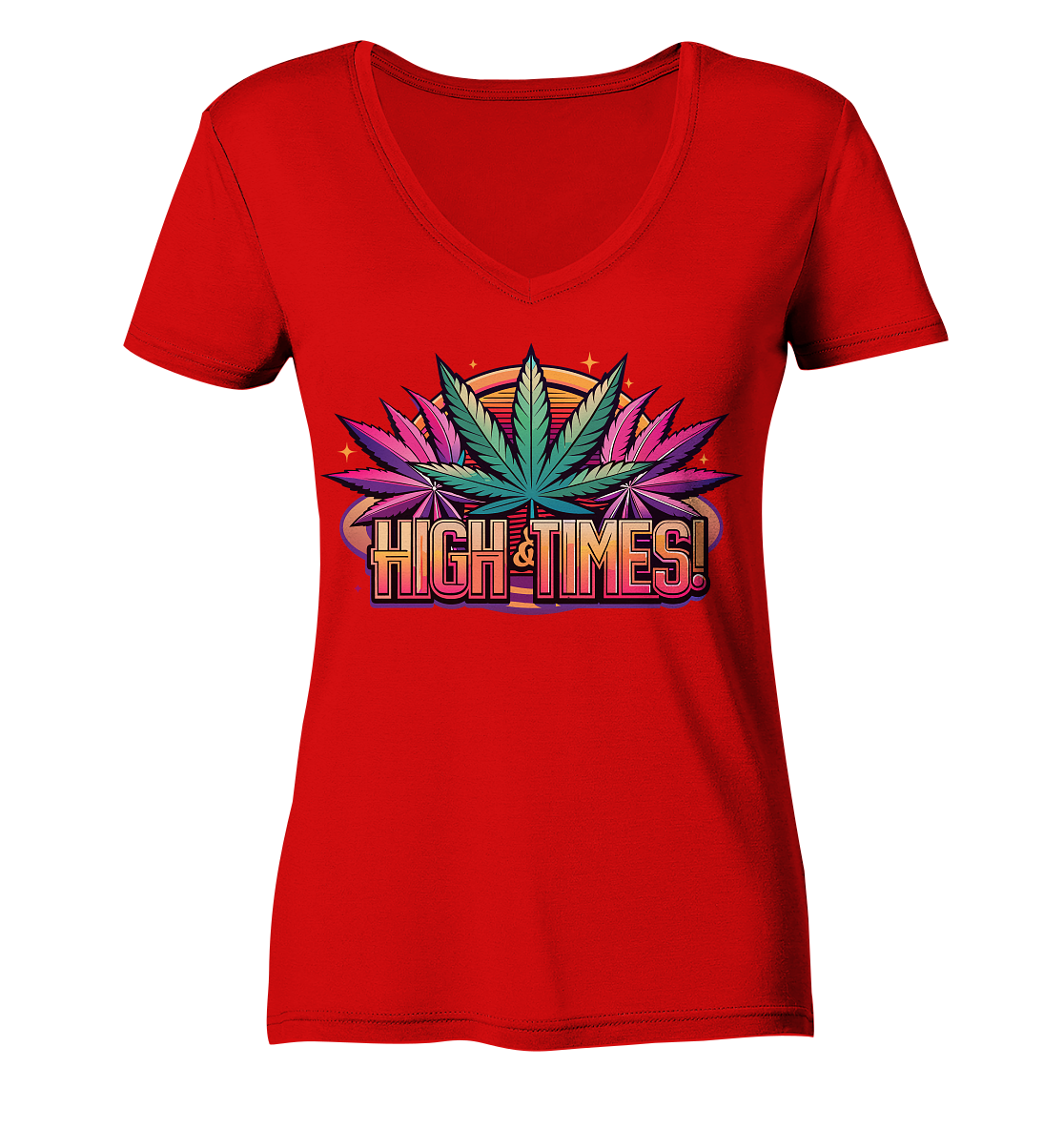 High Times Ufo - Ladies V-Neck Shirt