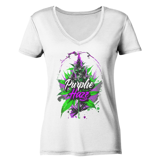 Purple Haze - Ladies V-Neck Shirt