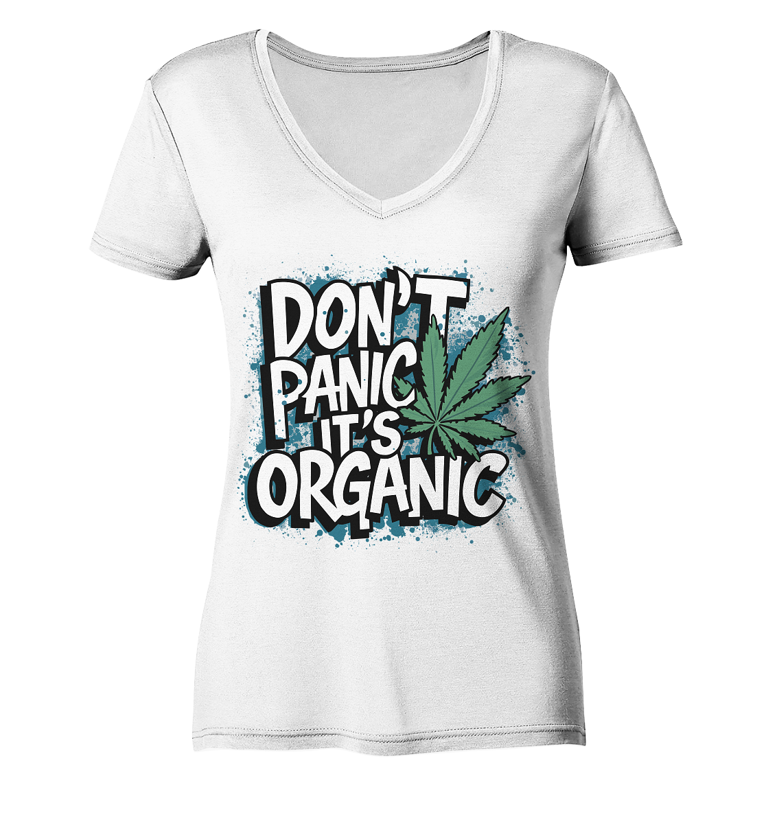 Don't Panic - Ladies V-Neck Shirt