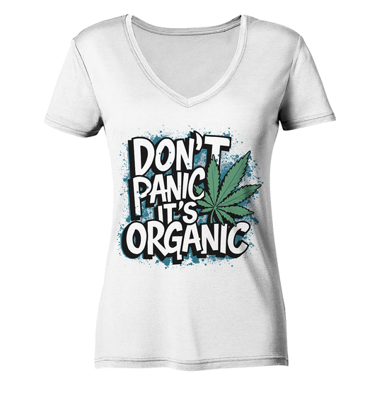 Don't Panic - Ladies V-Neck Shirt