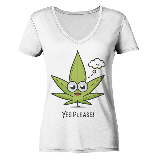 Yes Please - Ladies V-Neck Shirt