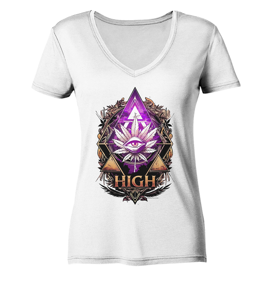 High - Ladies V-Neck Shirt