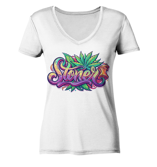 Color Stoner - Ladies V-Neck Shirt