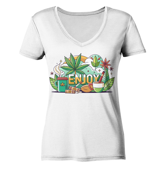 Enjoy - Ladies V-Neck Shirt