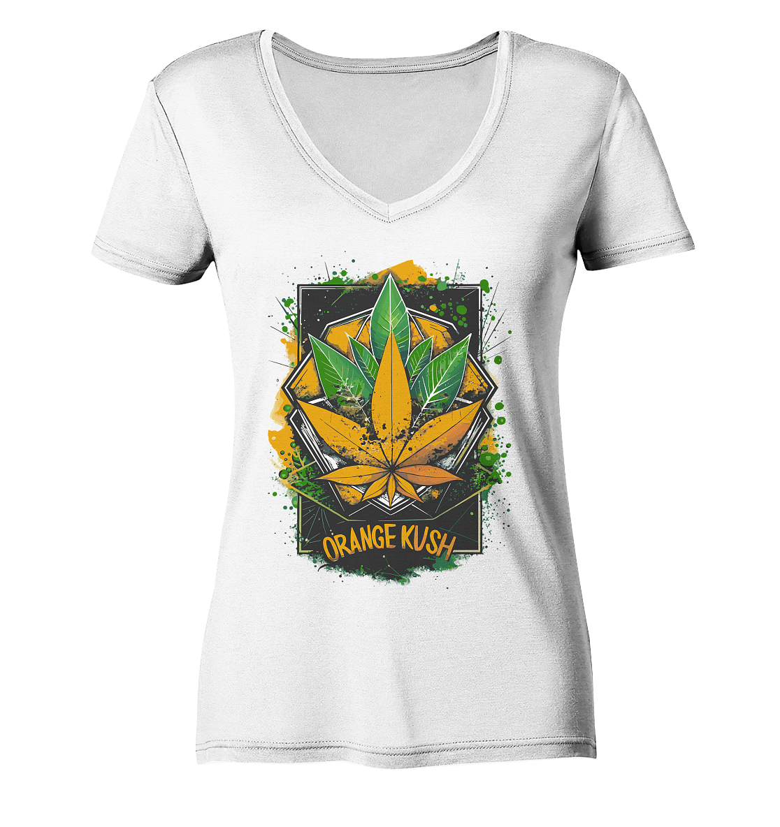 Orange Kush - Ladies V-Neck Shirt