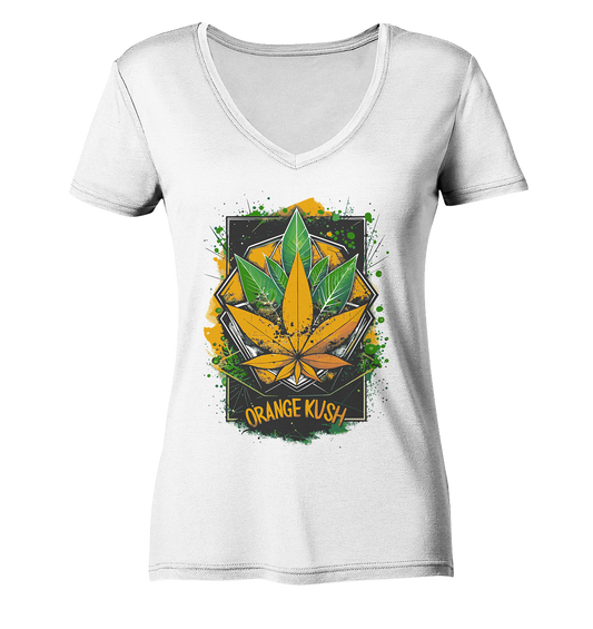 Orange Kush - Ladies V-Neck Shirt