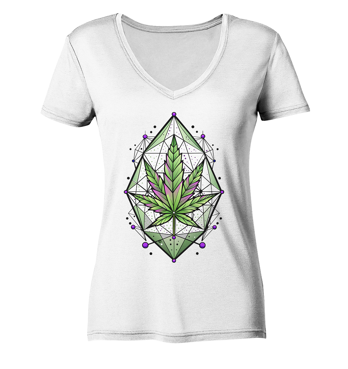 Leaf Construct - Ladies V-Neck Shirt