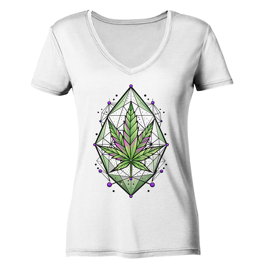 Leaf Construct - Ladies V-Neck Shirt