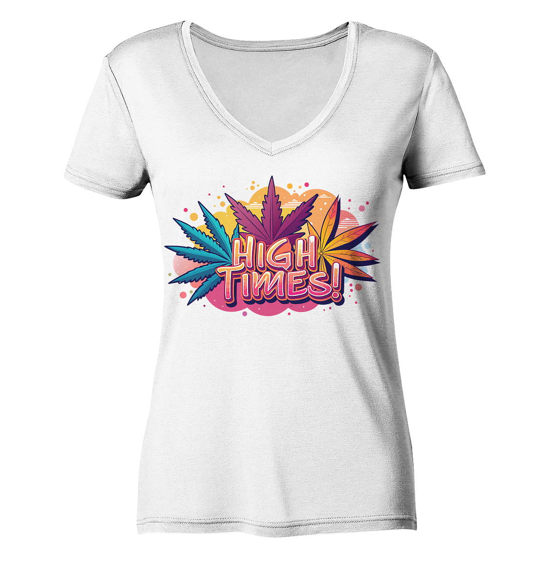 High Times Leafs - Ladies V-Neck Shirt