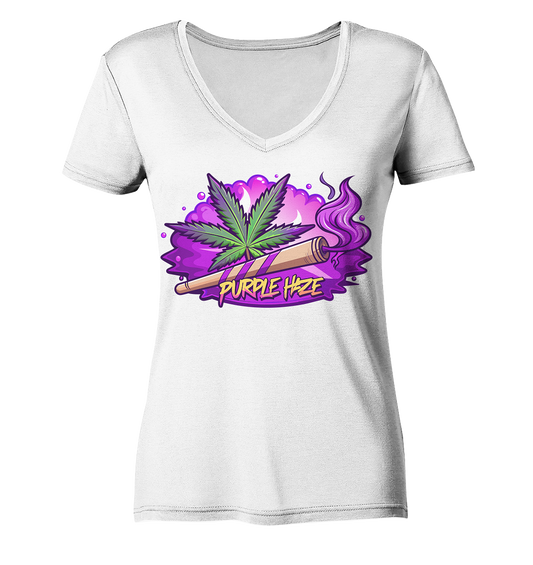 Purple Haze Joint - Ladies V-Neck Shirt