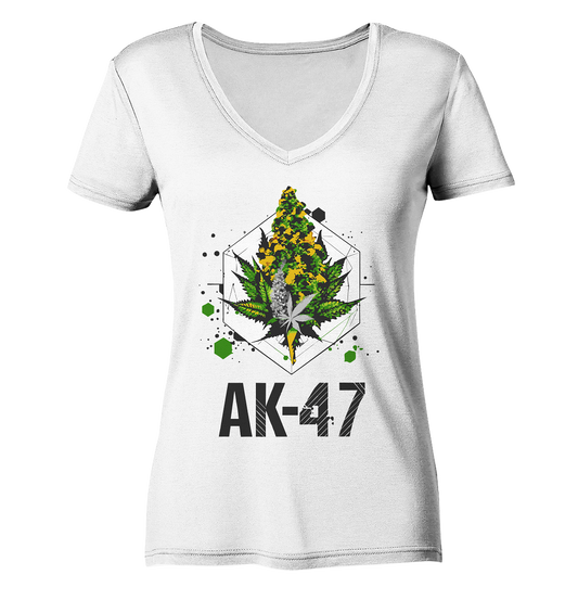 AK 47 - Ladies V-Neck Shirt