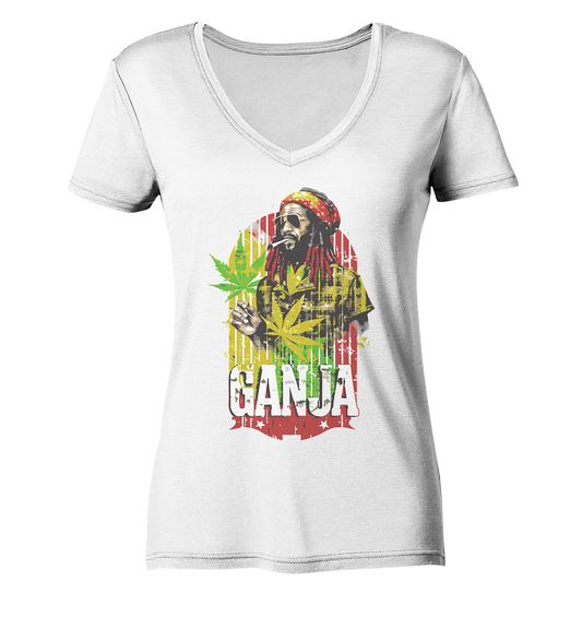 Ganja - Ladies V-Neck Shirt