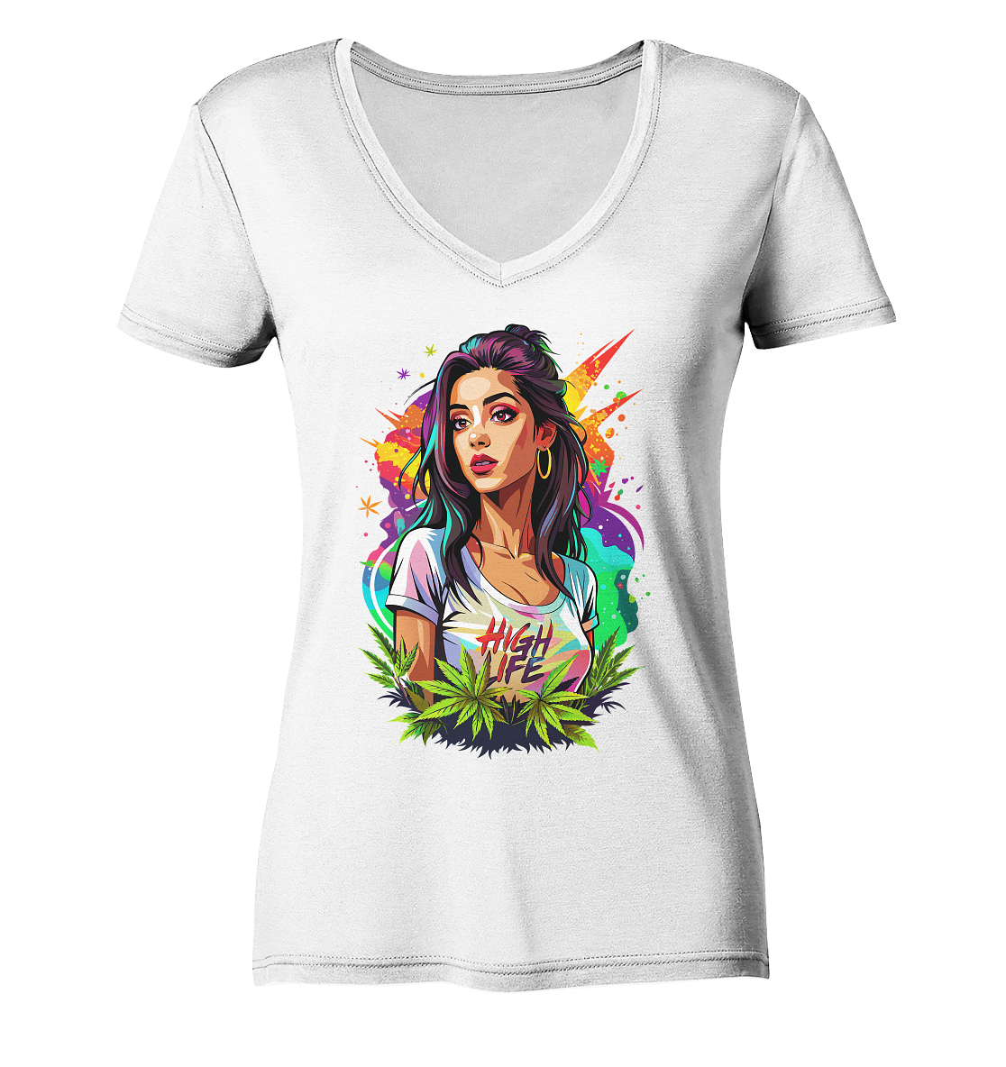 High Life - Ladies V-Neck Shirt