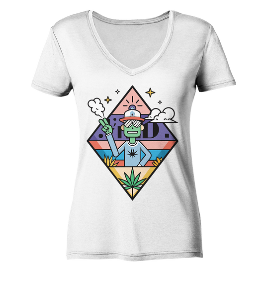 Peace Guy - Ladies V-Neck Shirt