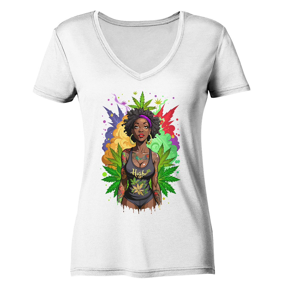 High Girl - Ladies V-Neck Shirt