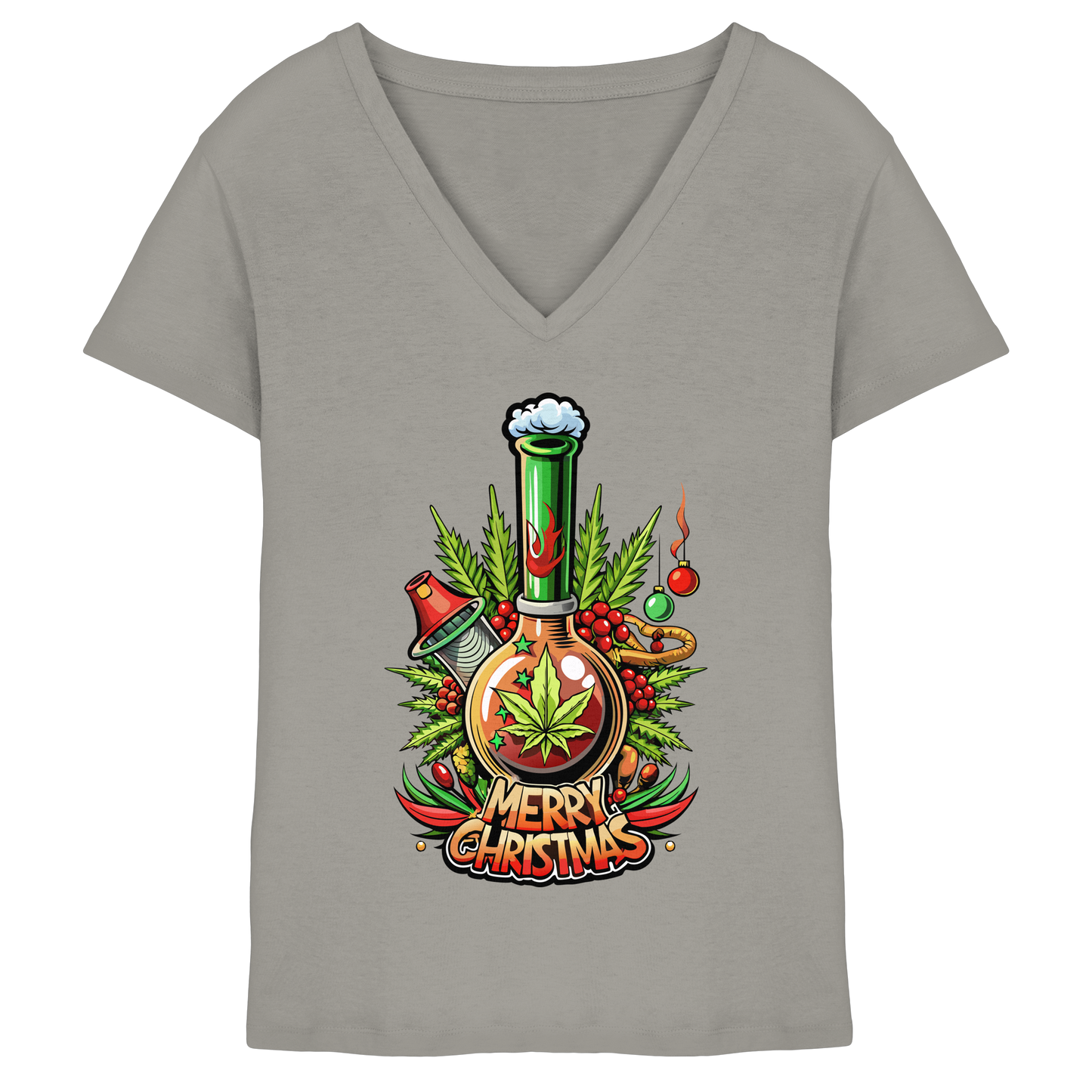 Bong Christmas - Ladies V-Neck Shirt