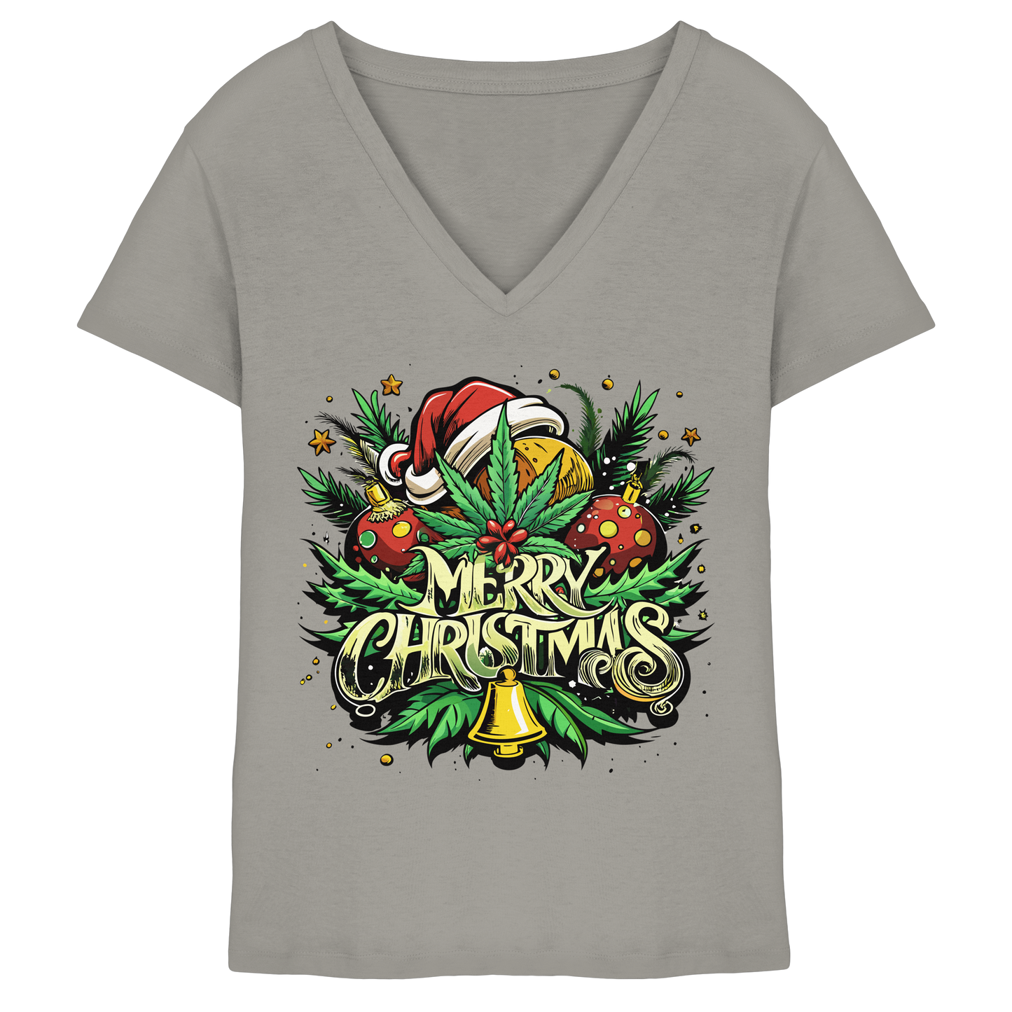 Bell Christmas - Ladies V-Neck Shirt