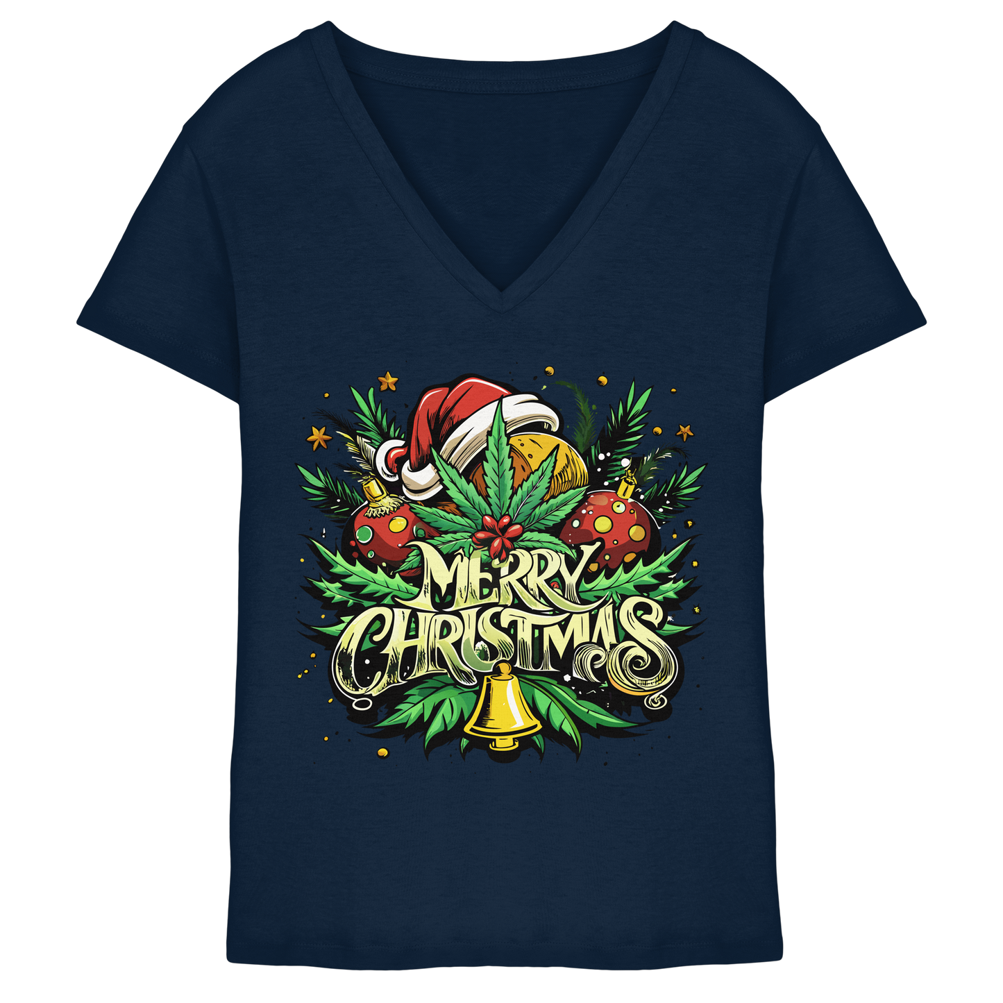 Bell Christmas - Ladies V-Neck Shirt