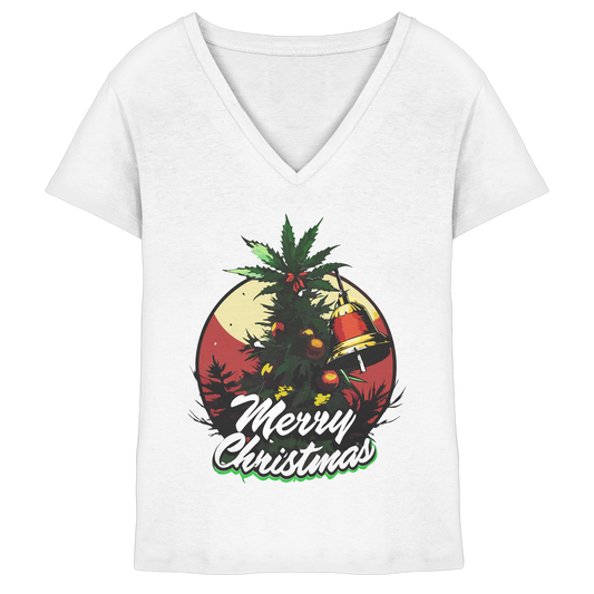 Christmas Bell - Ladies V-Neck Shirt