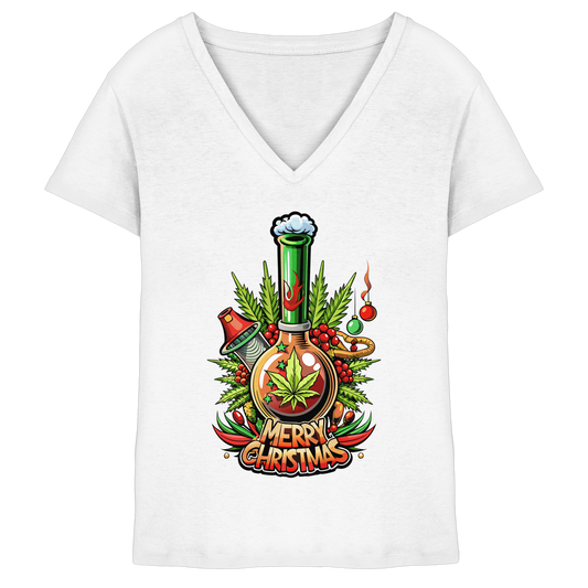 Bong Christmas - Ladies V-Neck Shirt