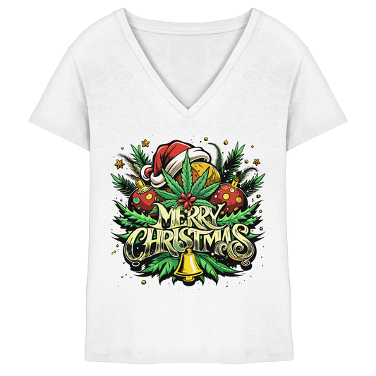 Bell Christmas - Ladies V-Neck Shirt