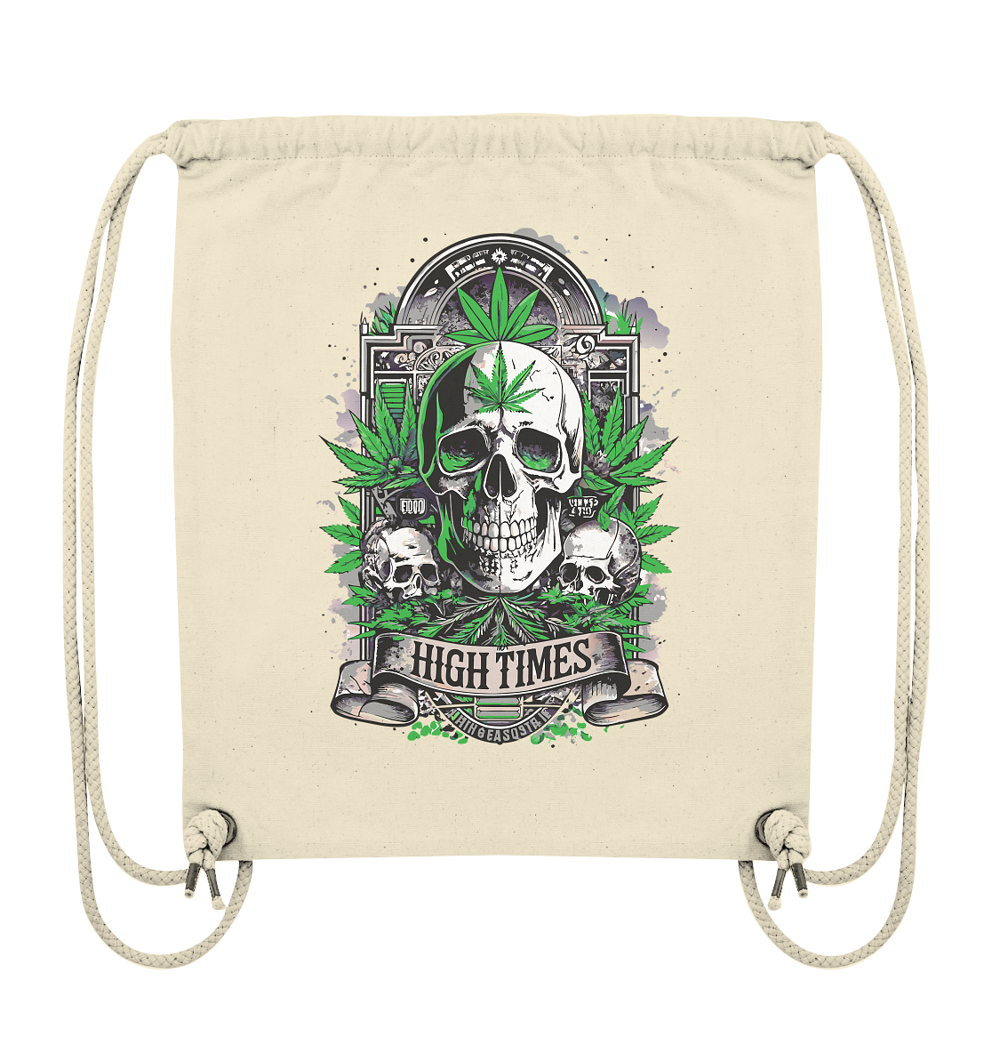 High Times Skull Green - Gym-Bag